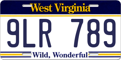 WV license plate 9LR789