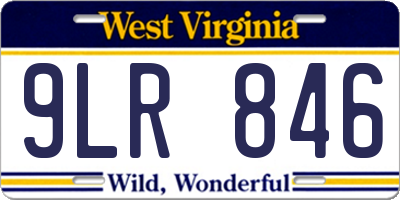 WV license plate 9LR846
