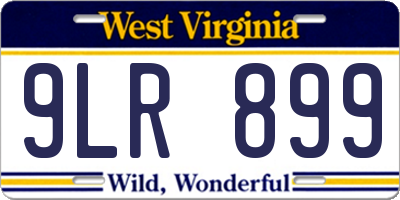 WV license plate 9LR899