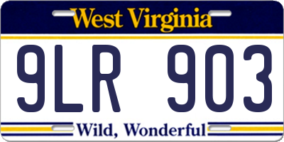 WV license plate 9LR903