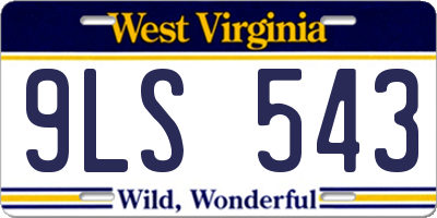 WV license plate 9LS543