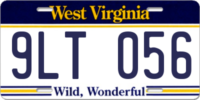 WV license plate 9LT056
