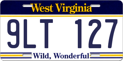 WV license plate 9LT127