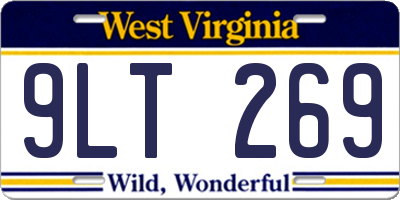 WV license plate 9LT269