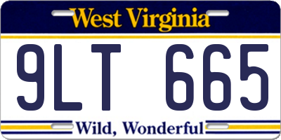 WV license plate 9LT665