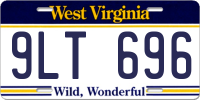 WV license plate 9LT696