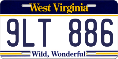 WV license plate 9LT886