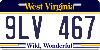 WV license plate 9LV467