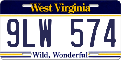 WV license plate 9LW574
