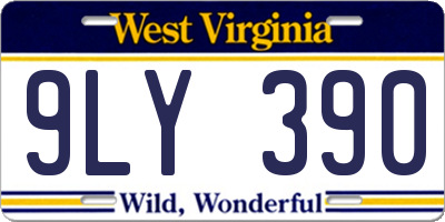 WV license plate 9LY390