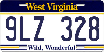 WV license plate 9LZ328