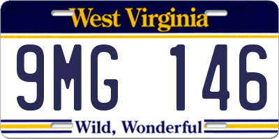 WV license plate 9MG146