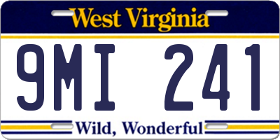 WV license plate 9MI241