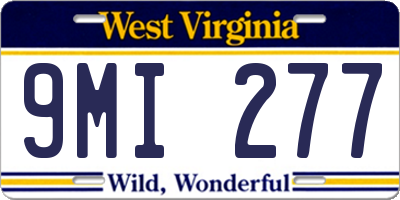 WV license plate 9MI277
