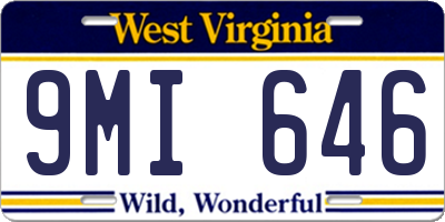 WV license plate 9MI646
