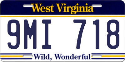 WV license plate 9MI718