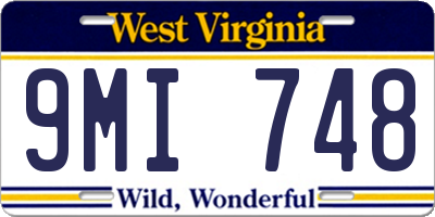 WV license plate 9MI748
