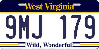 WV license plate 9MJ179