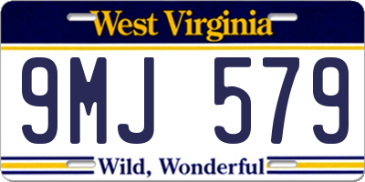 WV license plate 9MJ579