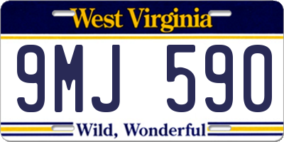 WV license plate 9MJ590