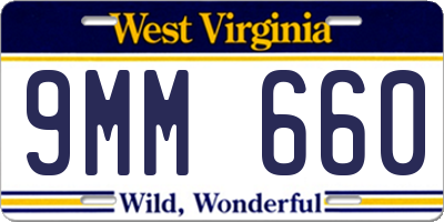 WV license plate 9MM660