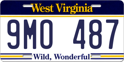WV license plate 9MO487