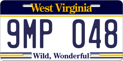 WV license plate 9MP048