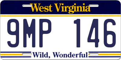 WV license plate 9MP146