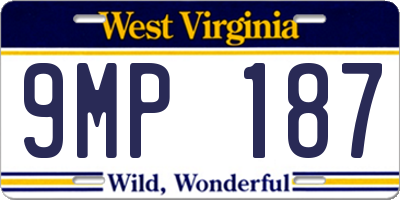 WV license plate 9MP187