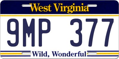 WV license plate 9MP377