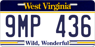 WV license plate 9MP436