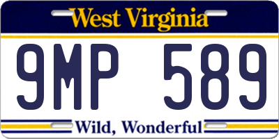 WV license plate 9MP589
