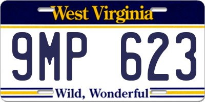 WV license plate 9MP623