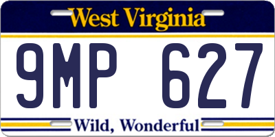 WV license plate 9MP627