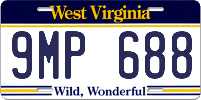 WV license plate 9MP688