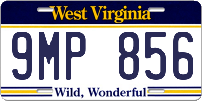 WV license plate 9MP856