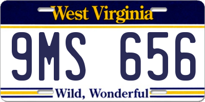 WV license plate 9MS656