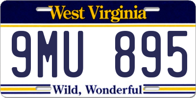 WV license plate 9MU895