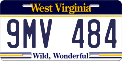 WV license plate 9MV484