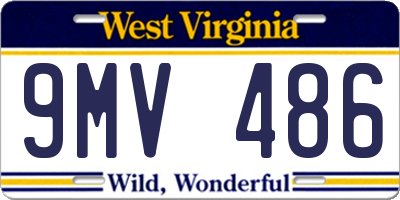 WV license plate 9MV486