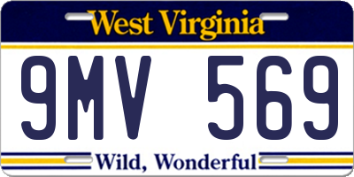 WV license plate 9MV569