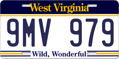 WV license plate 9MV979