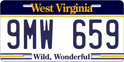 WV license plate 9MW659