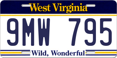 WV license plate 9MW795
