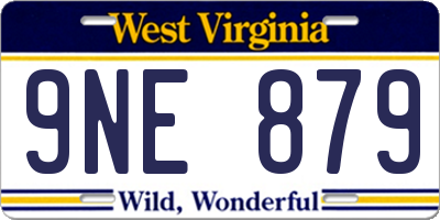 WV license plate 9NE879