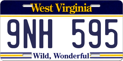 WV license plate 9NH595