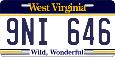 WV license plate 9NI646