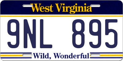 WV license plate 9NL895