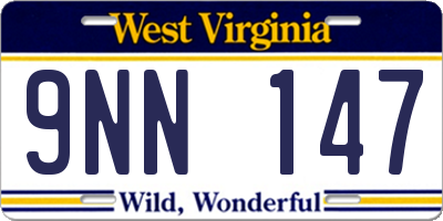 WV license plate 9NN147