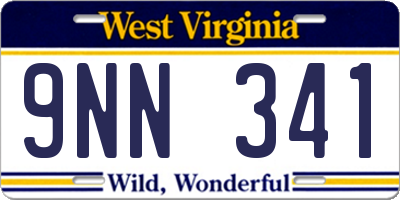 WV license plate 9NN341